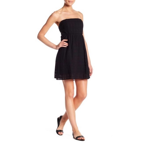 Socialite Strapless Dress Womens Strapless Tie Back Dress Black Extra Small NWOT - Picture 1 of 4